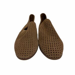 Lucky Brand Mocha Leather Suede Flats